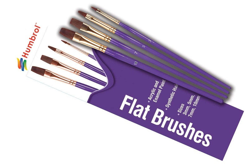 Humbrol Flat Brush Set