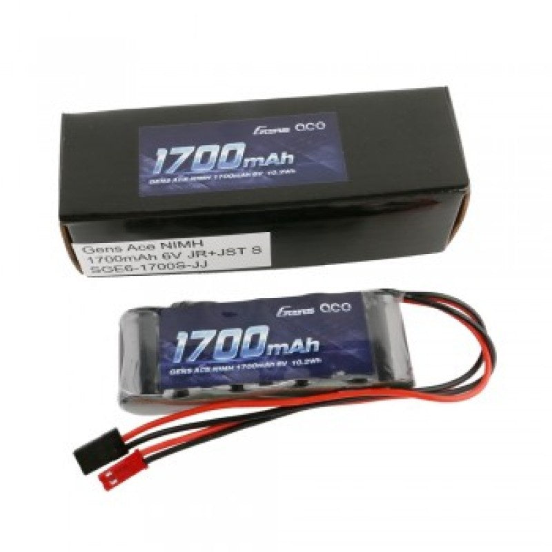 Gens Ace 1700mah 6.0V NIMH Flat RX Battery