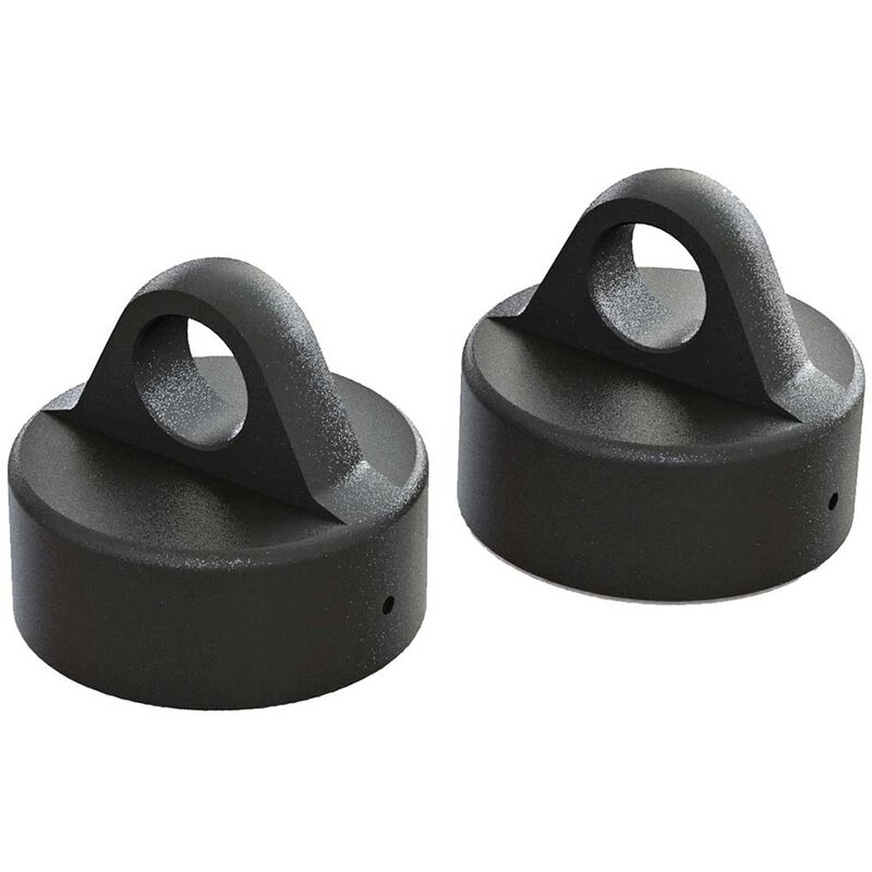 AR330491 Shock Cap Aluminum Black 6S (2) Fits 6S Typhon, Kraton, Senton, Outcast, Talion by Arrma