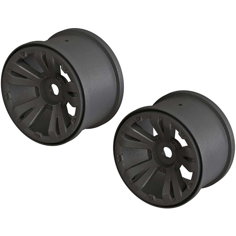 AR510111 MT 3.8 Wheel 17mm Hex Black (2) 4S Kraton