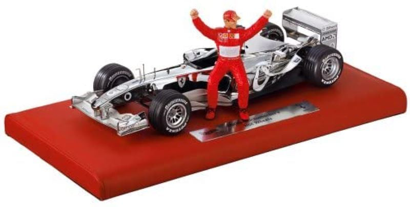 Hot Wheels 1:18th *Chrome Finish* Michael Schumacher 6 Times World Champ Edition