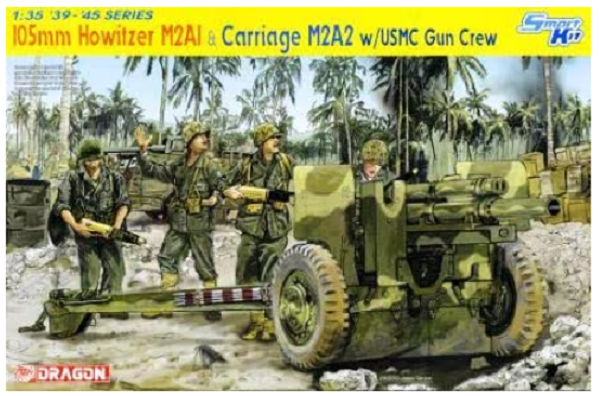 Dragon 1:35 105mm Howitzer M2A1 & Carriage M2A2 w/USMC Crew