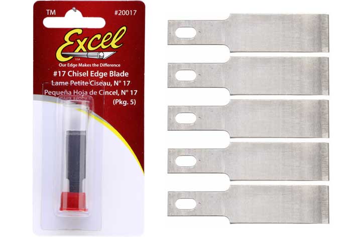Excel #1 Chisel Blades B17 Pk5