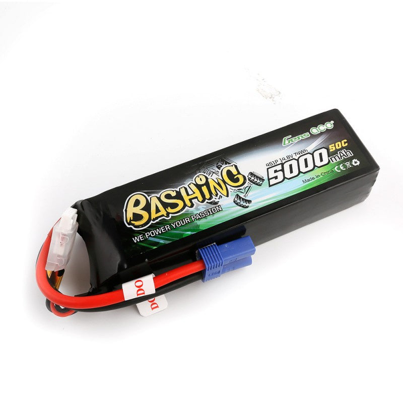 Gens Ace 5000mah 4S 60C Lipo Bashing Battery EC5 Plug