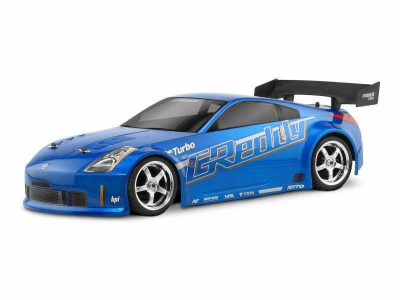 HPI Nissan 350Z 1:10 Clear Body Shell GReddy 200mm