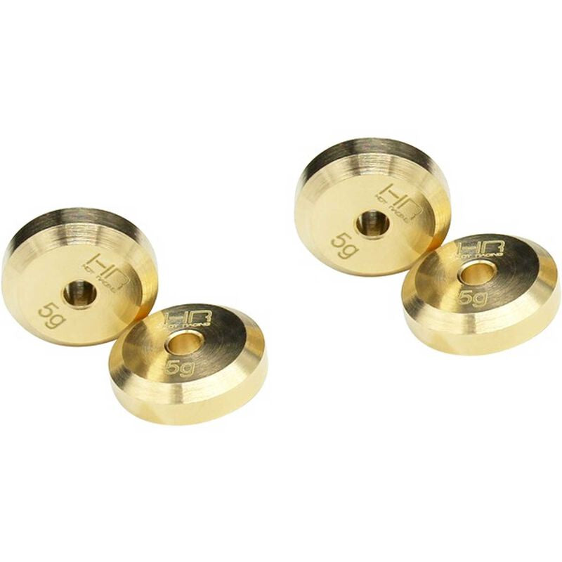 Axial SCX24 +4mm Steel Axles BRASS WEIGHT (4)