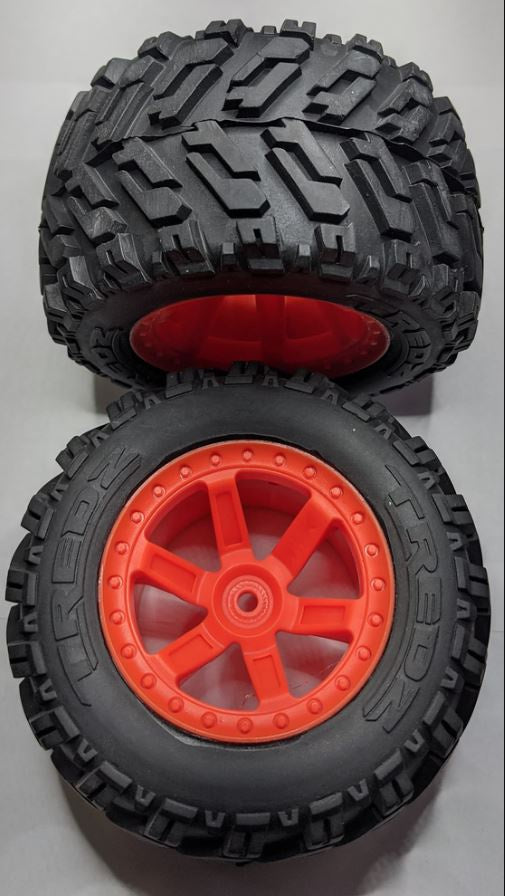 Maverick Tredz Tractor Wheels & Tires (2pcs, Orange)