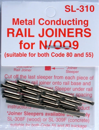 Peco Code 80 Metal Conducting Rail Joiners N/00-9