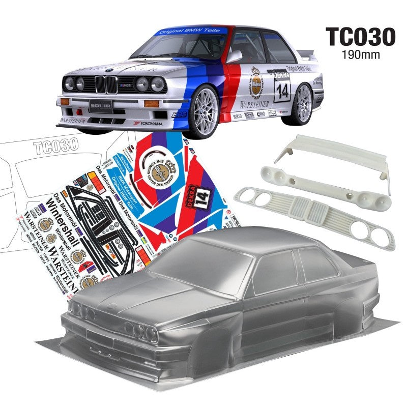 Team C 1/10 BMW E30 W/3D Wing and Grill  Warsteiner Decal Sheet