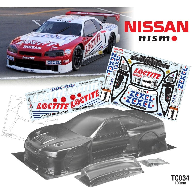 Team C Nissan R34 GTR W/Loctite Decal Sheet