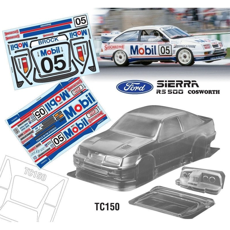 Team C 1/10 Ford Sierra RS500 Cosworth 190mm Mobil Decal Sheet