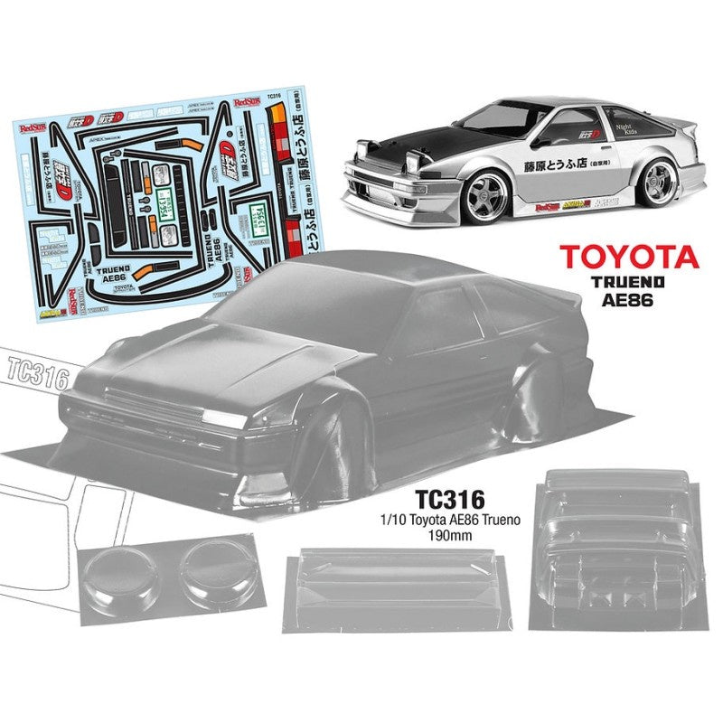 Team C 1/10 Toyota AE86 Trueno, 190mm Wide