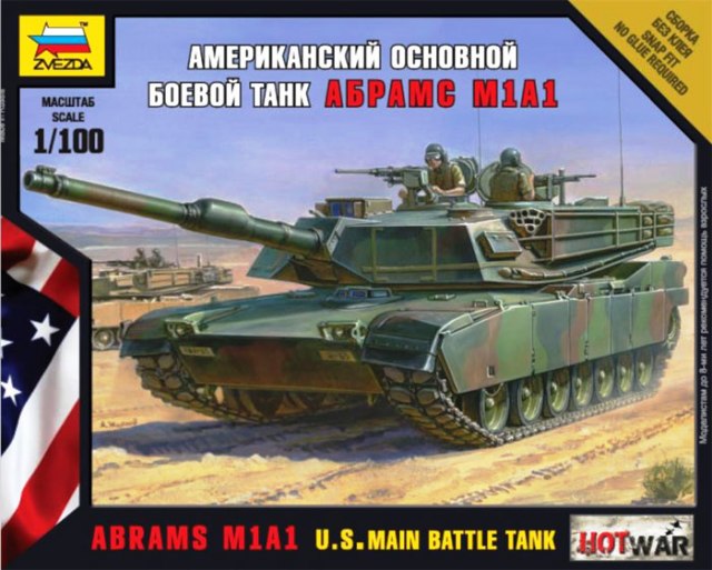 Zvezda 1:100 M1A1 Abrams MBT