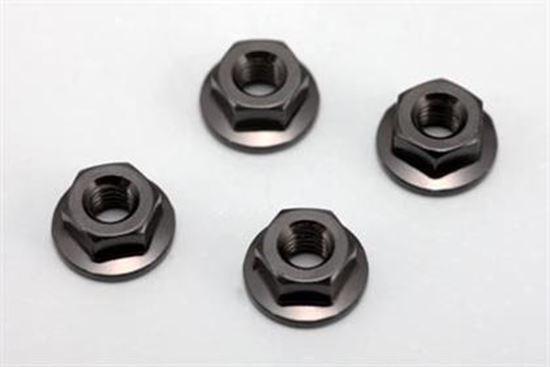 YOKOMO ZC-N4FBK aluminium flange nut 4mm