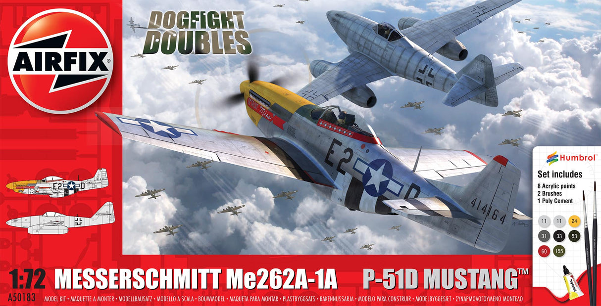 Airfix 1:72 Dogfight Doubles Messerschmitt & P51D