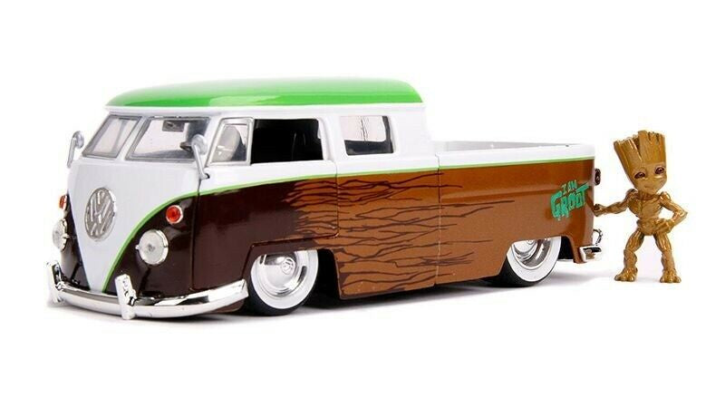 Jada 1:24 1963 VW Bus Pickup w/ Baby Groot