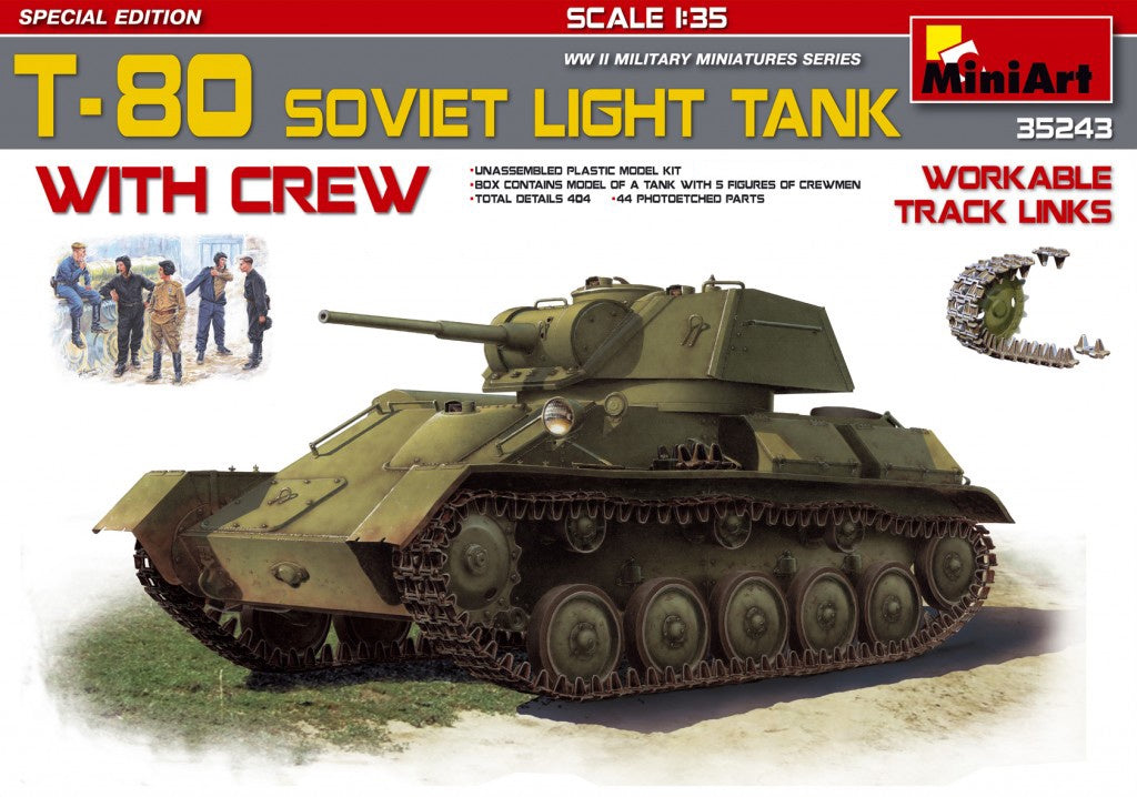 Miniart 1:35 T-80 Soviet Light Tank
