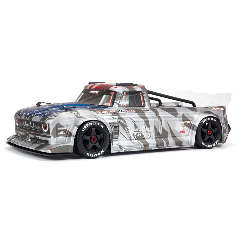 Arrma Infraction V2 6S BLX Brushless 1/7 RTR Electric 4WD Street Bash Truck (Silver)