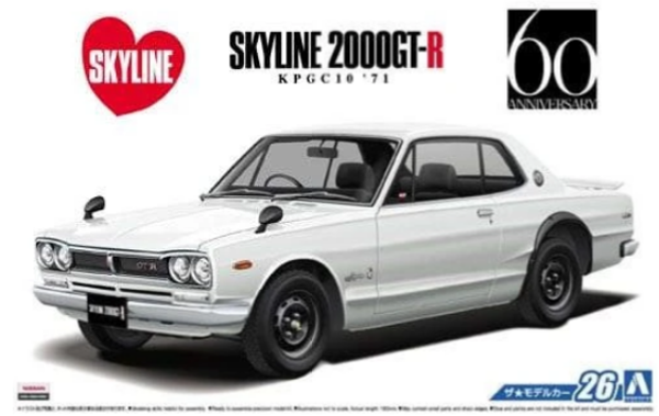 Aoshima 1:24 1971 KPGC10 Nissan Skyline 2000GT-R