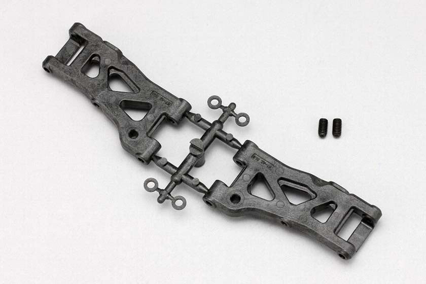 B10-008RG Graphite molded rear lower suspension arm (57mm-Shock42mm) for BD10