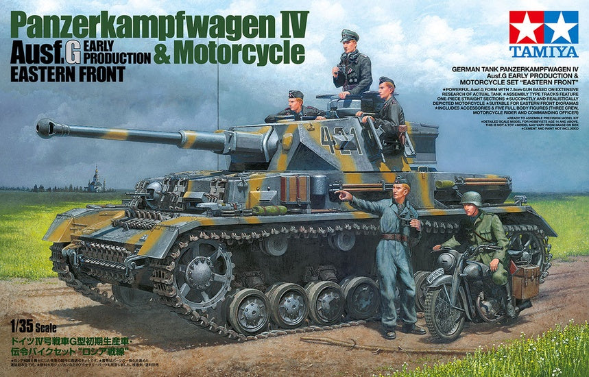 Tamiya 1:35 Panzerkampfwagen IV.G & Motorcycle EF