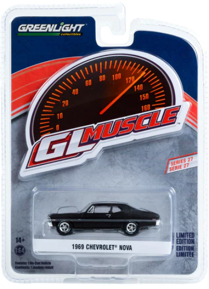 GL 1:64 1969 Chevy Nova Matt Black