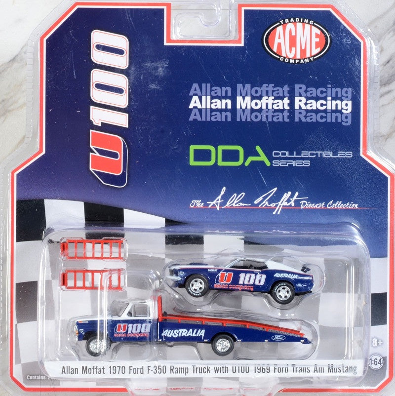 ACME 1:64 Ford F350 Ramp Truck w/ Moffat U100 Mustang