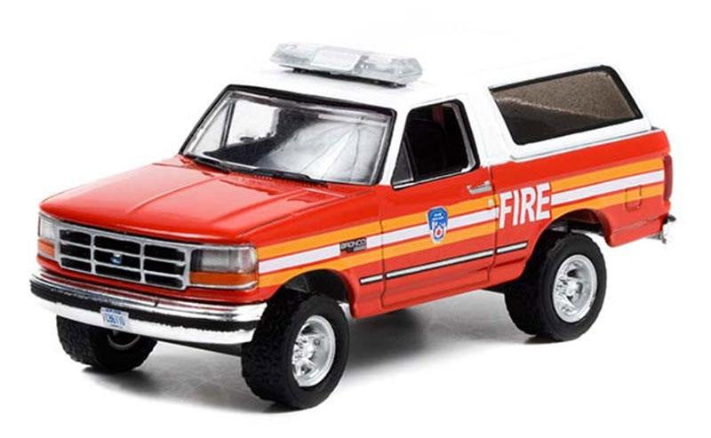 GL 1:64 1996 Ford Bronco City of NY Official Fire Dept
