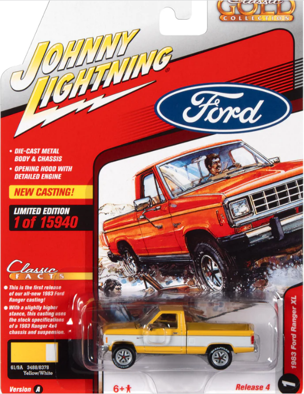 JL 1:64 1983 Ford Ranger XL Yellow/White
