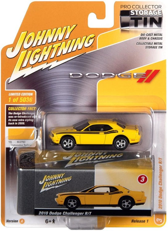 JL 1:64 2010 Dodge Challenger Collector Tin Yellow