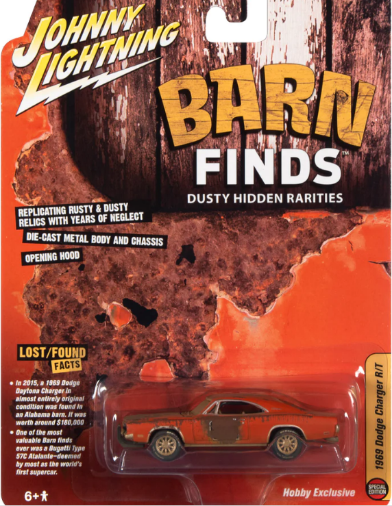 JL 1:64 1969 Dodge Charger R/T Orange Barn Find