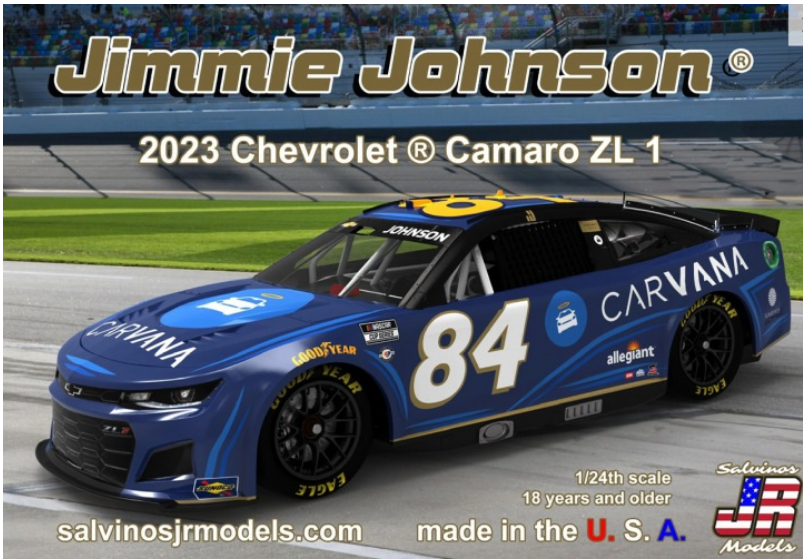 Salvinos Jr 2023 Chevy Camaro NASCAR J. Johnson