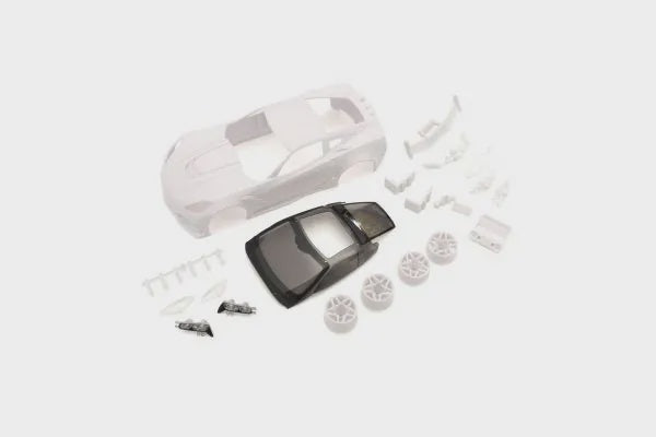 Kyosho Corvette ZR1 White Body Set w/Wheel