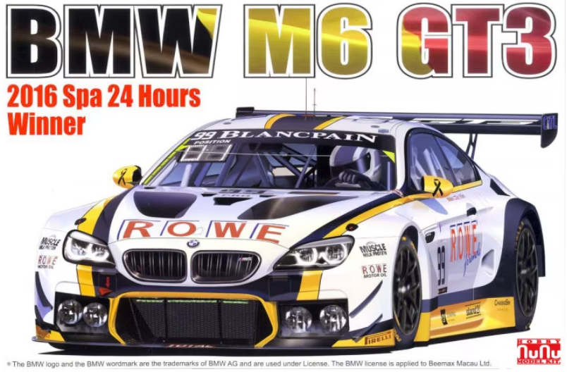 NuNu 1:24 BMW M6 GT3 2016 Spa 24 Winner