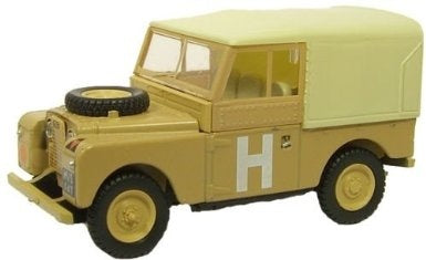 Oxford 1:76 Land Rover S1 88" Canvas Back Sand Military