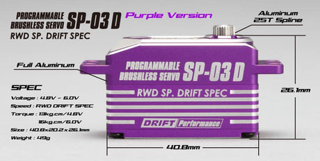 Yokomo SP-03D Steering Servo Purple