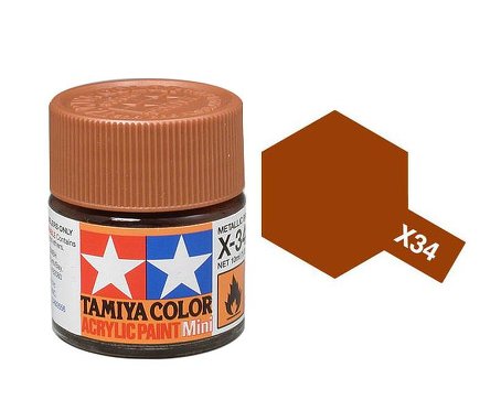 Tamiya X34 Acrylic 10ml Metallic Brown