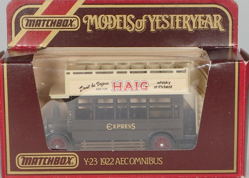 Matchbox MOY Y-23 1922 AEC Omnibus HAIG
