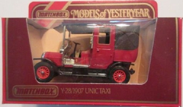 Matchbox MOY Y-28 1907 UNIC Taxi Red/Black